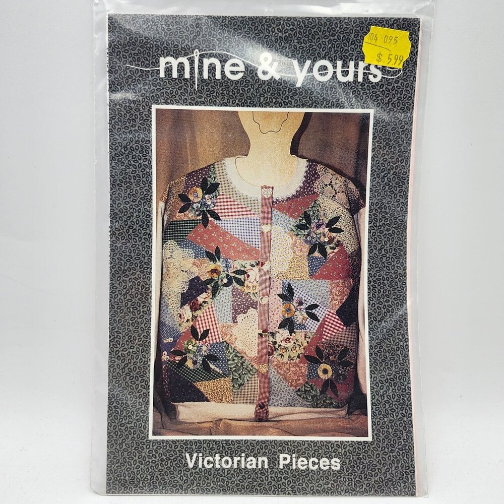 Apple Creek Mine And Yours Victorian Pieces Pattern Patchwork Cardigan 1994